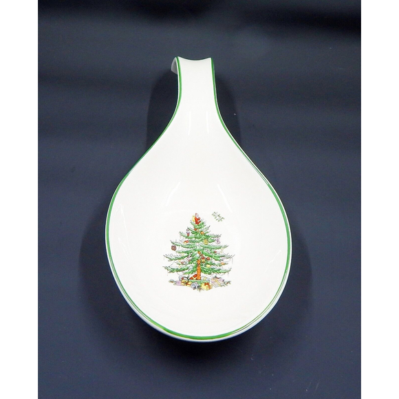 Spode Christmas Tree Porcelain Spoon Rest S3324-A8 - Picture 6 of 12